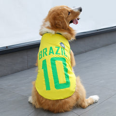 World Cup Dog Vest for Golden Retrievers | Medium & Large Breed Soccer Fan Vest