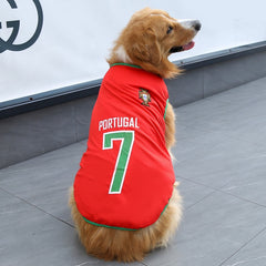 World Cup Dog Vest for Golden Retrievers | Medium & Large Breed Soccer Fan Vest