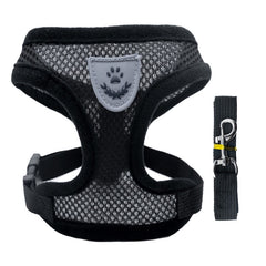Comfort Fit Small Dog Harness with Leash - Long Hair Friendly