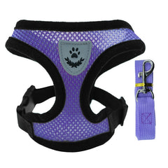 Comfort Fit Small Dog Harness with Leash - Long Hair Friendly