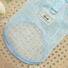 Lightweight Silky Mesh Dog Vest with Flying Sleeves & Harness Hole - for Bichon & Teddy Dogs
