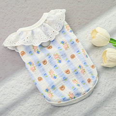 Meowtain Breeze! Cotton-Viscose Cat Cooling Suit with Leash Loops - Ultra-Breathable Anti-Shedding Summer Clothes for Indoor Cats, Air Conditioning Comfort Wear with Soft Fur Guard Technology"