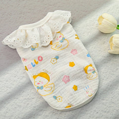 Meowtain Breeze! Cotton-Viscose Cat Cooling Suit with Leash Loops - Ultra-Breathable Anti-Shedding Summer Clothes for Indoor Cats, Air Conditioning Comfort Wear with Soft Fur Guard Technology"