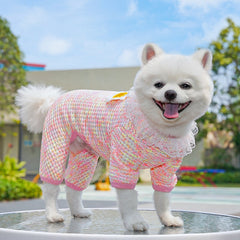 Cute Stretchy & Breathable Pet Bodysuit for Cats & Dogs - Spring-Summer Outfit for Bichon, Teddy & Munchkin Cats