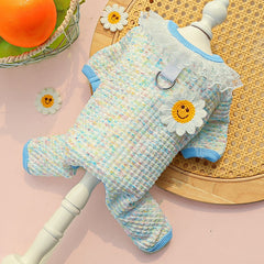 Cute Stretchy & Breathable Pet Bodysuit for Cats & Dogs - Spring-Summer Outfit for Bichon, Teddy & Munchkin Cats