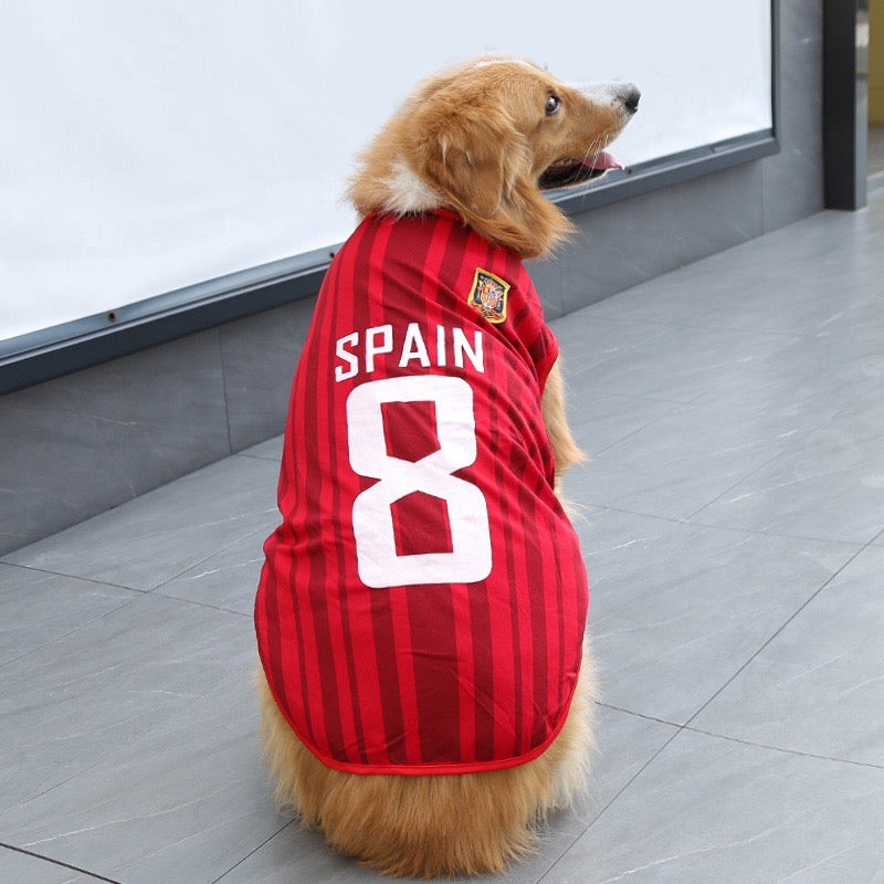 World Cup Dog Vest for Golden Retrievers | Medium & Large Breed Soccer Fan Vest
