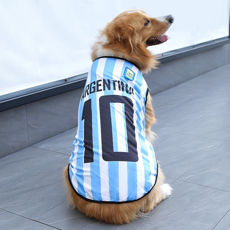 World Cup Dog Vest for Golden Retrievers | Medium & Large Breed Soccer Fan Vest