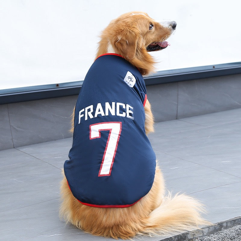 World Cup Dog Vest for Golden Retrievers | Medium & Large Breed Soccer Fan Vest