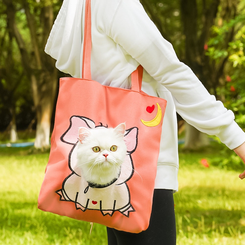 "Purrfect Companion Carrier! Eco-Friendly Canvas Cat Backpack - Airflow Windows & Secure Design for Vet Trips, Shopping & Outdoor Adventures (Ideal for Urban Cat Parents)"
