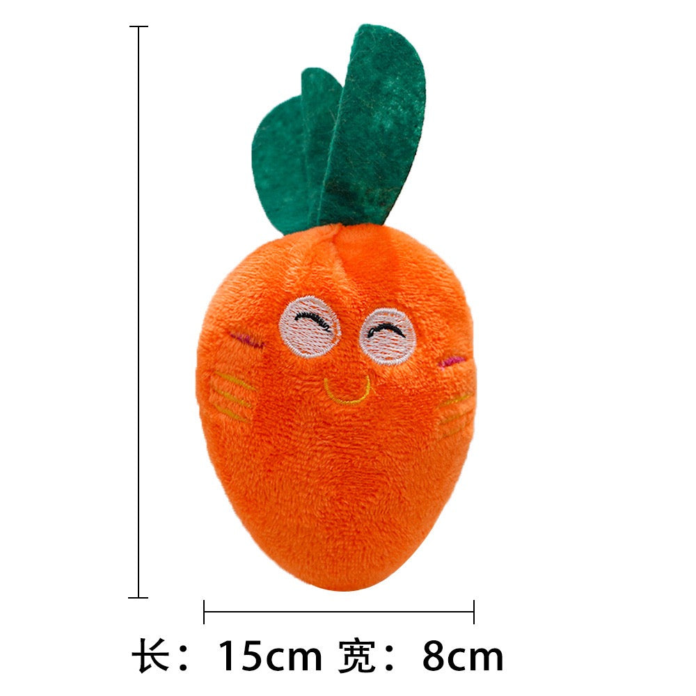 Adorable Squeaky Toy for Puppy Carrot Bone