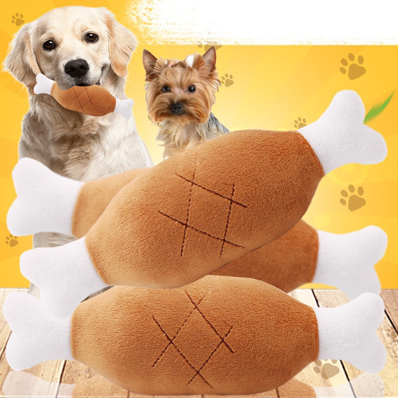 Adorable Squeaky Toy for Puppy Carrot Bone