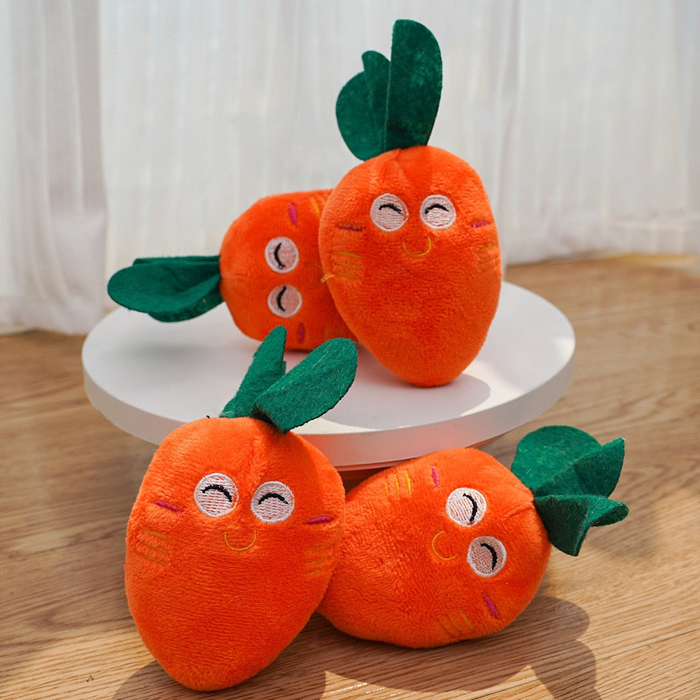 Adorable Squeaky Toy for Puppy Carrot Bone