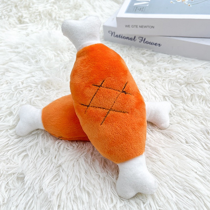 Adorable Squeaky Toy for Puppy Carrot Bone