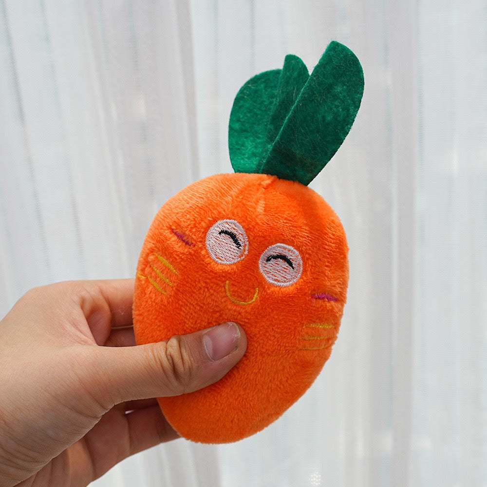 Adorable Squeaky Toy for Puppy Carrot Bone