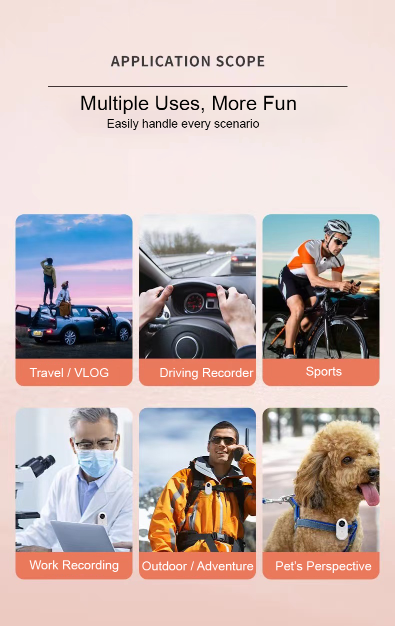 Pet Monitoring Camera with Magnetic Mount | HD Mini Thumb Camera & Silicone Collar